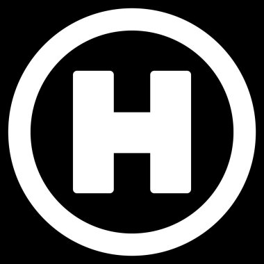 Helikopter iniş düz simgesi