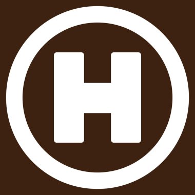 Helikopter iniş düz simgesi