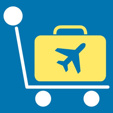 Bagaj Trolley Düz Simgesi