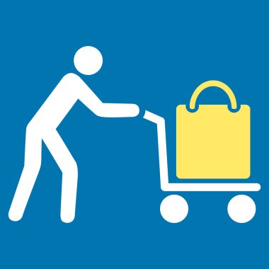 Yolcu vagon düz simgesi