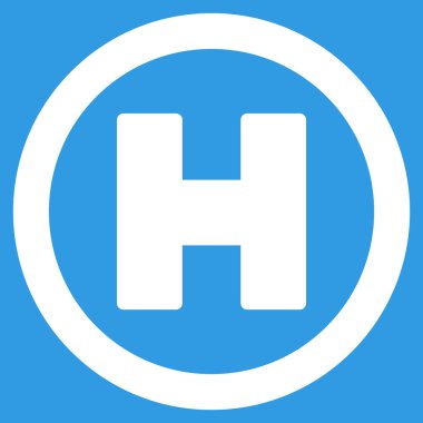 Helikopter iniş düz simgesi