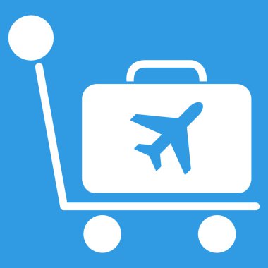 Bagaj Trolley Düz Simgesi