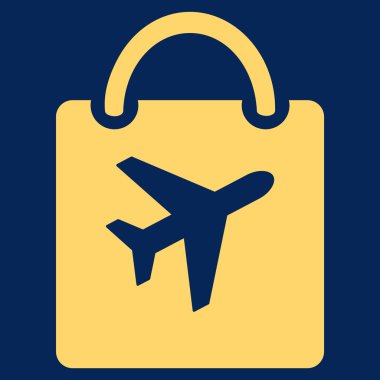 Duty Free çanta düz simgesi