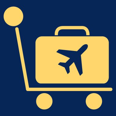 Bagaj Trolley Düz Simgesi