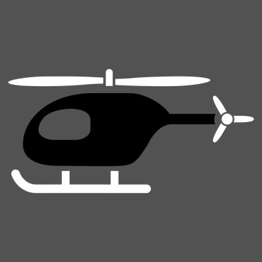 Helikopter düz simgesi
