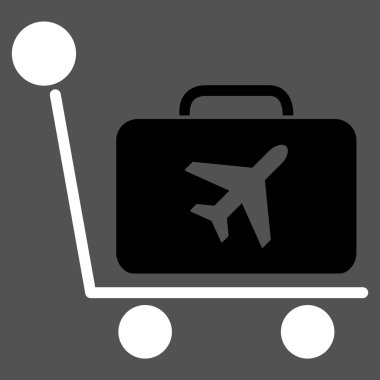 Bagaj Trolley Düz Simgesi