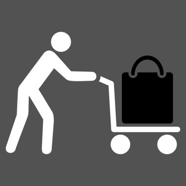 Yolcu vagon düz simgesi