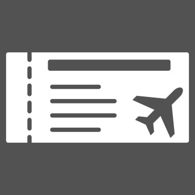 Airticket düz simgesi