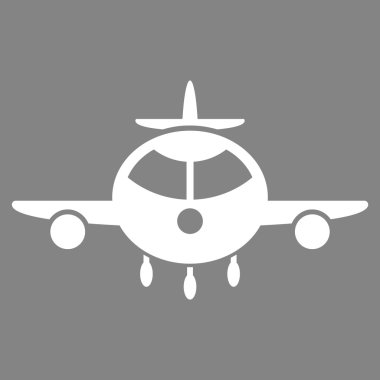 Kargo uçağı düz simgesi