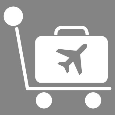 Bagaj Trolley Düz Simgesi