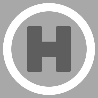 Helikopter iniş düz simgesi