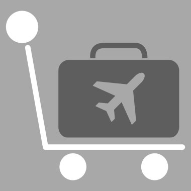 Bagaj Trolley Düz Simgesi