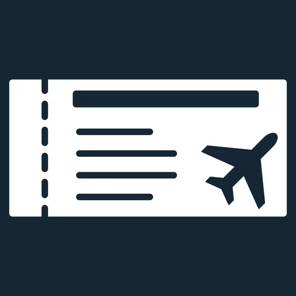 Airticket Icona piatta — Vettoriale Stock