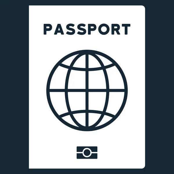 Ícone plano de passaporte —  Vetores de Stock