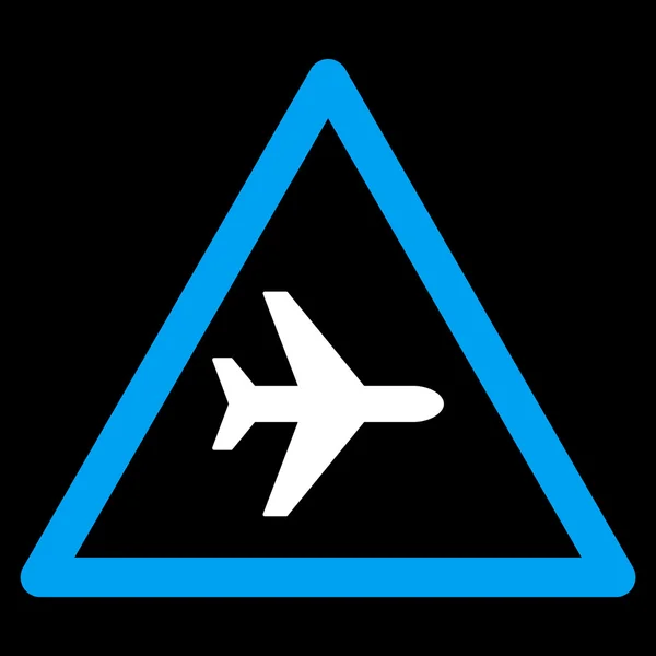 Плоская икона предупреждения о полете — стоковый вектор