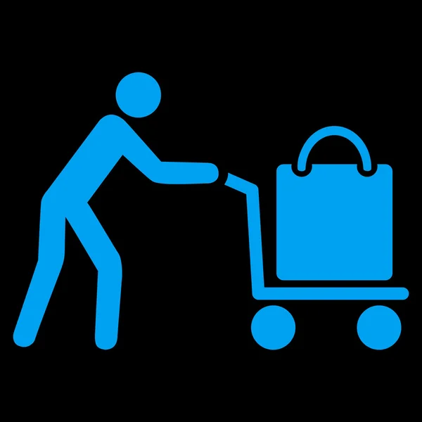 Passagier Trolley platte pictogram — Stockvector