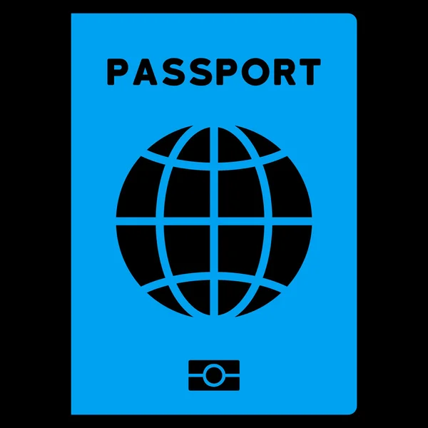 Passaporte mundial ícone plano — Vetor de Stock