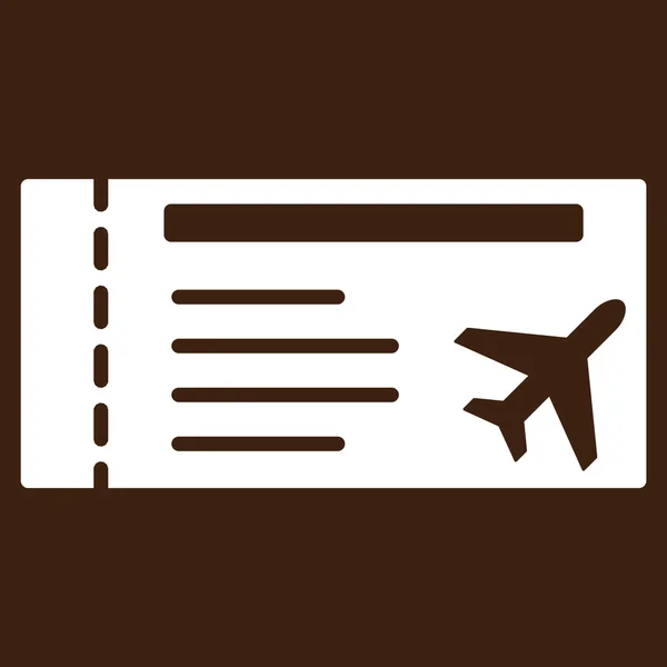 Icône plate de billet d'avion — Image vectorielle