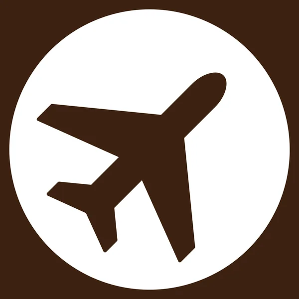 Avion Apartamento Icono — Vector de stock