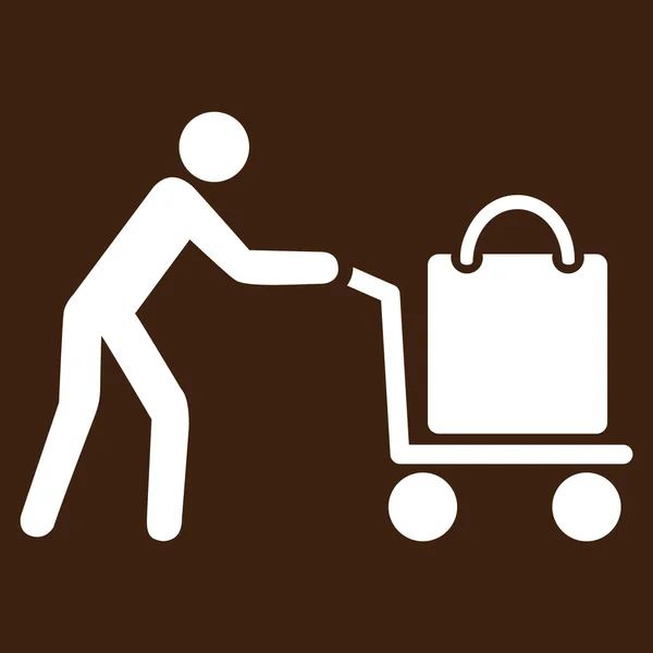 Passagier Trolley platte pictogram — Stockvector