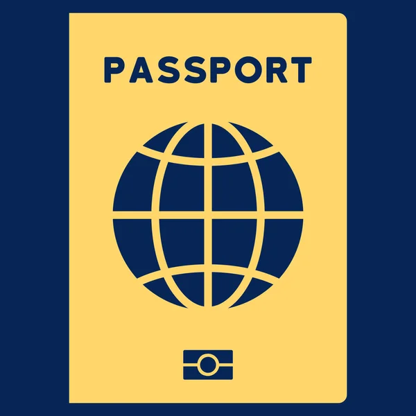 Världen Passport platt-ikonen — Stock vektor