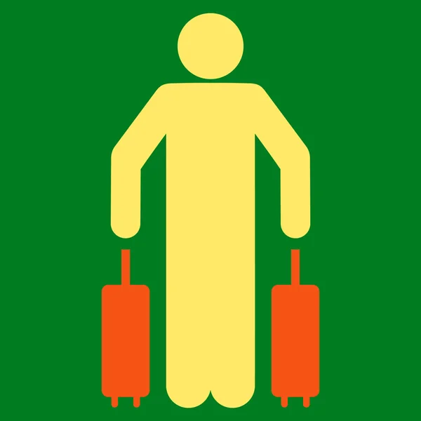 Επίπεδη εικονίδιο αποσκευών επιβατών — Διανυσματικό Αρχείο