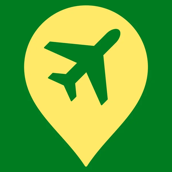 Platt symbolen för Airport karta markör — Stock vektor