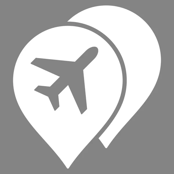 Havaalanı işaretleri düz simgesi — Stok Vektör