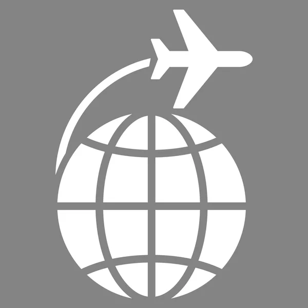 Internationale vlucht Flat Icon — Stockvector