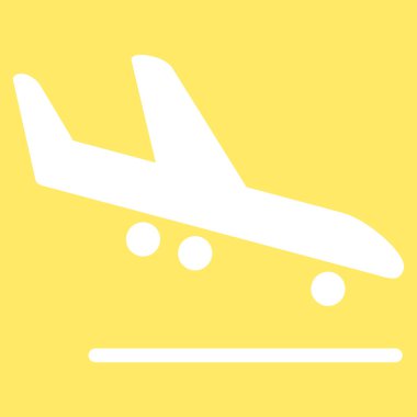 Uçak varış düz simgesi