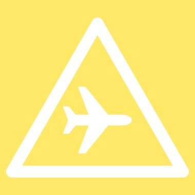 Uçak uyarı düz simgesi