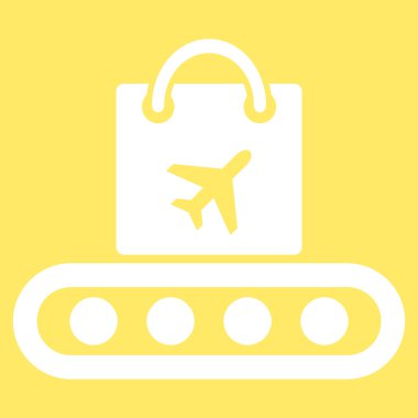 Bagaj konveyör düz simgesi