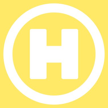 Helikopter iniş düz simgesi