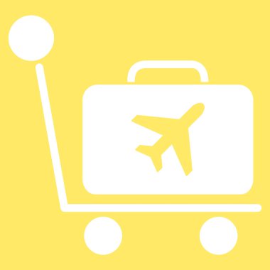 Bagaj Trolley Düz Simgesi