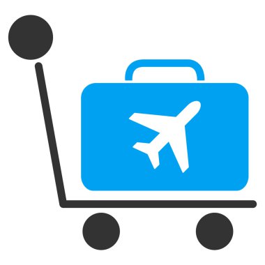 Bagaj Trolley Düz Simgesi