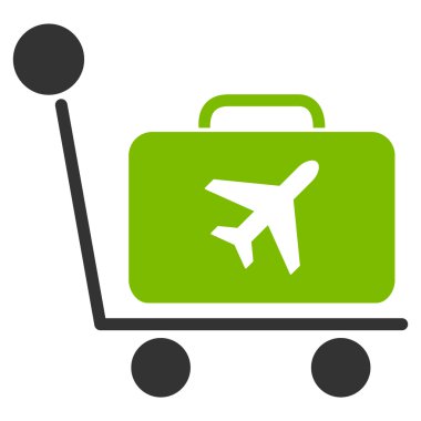 Bagaj Trolley Düz Simgesi