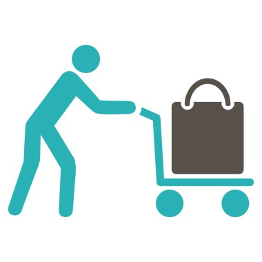 Yolcu vagon düz simgesi