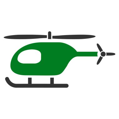 Helikopter düz simgesi