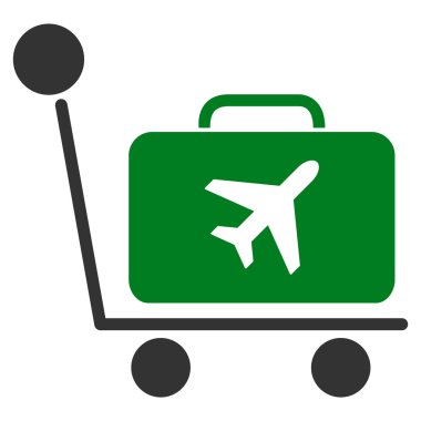 Bagaj Trolley Düz Simgesi