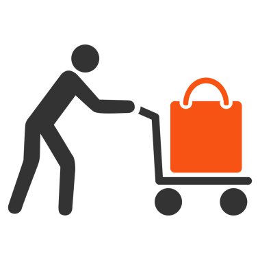 Yolcu vagon düz simgesi