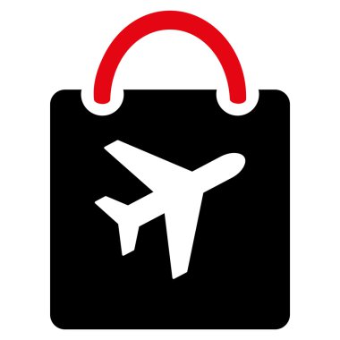 Duty Free çanta düz simgesi