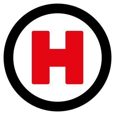 Helikopter iniş düz simgesi