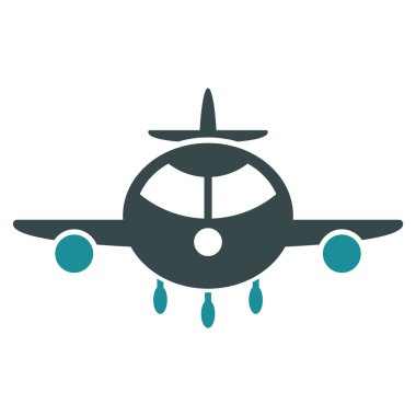 Kargo uçağı düz simgesi