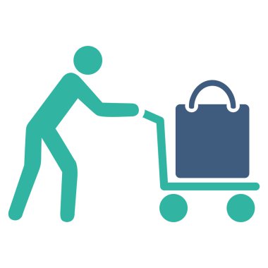 Yolcu vagon düz simgesi