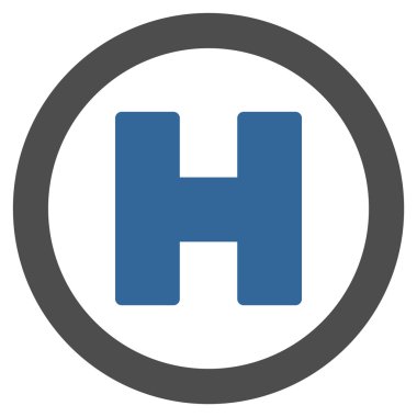 Helikopter iniş düz simgesi