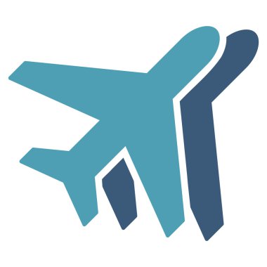 Uçaklar düz simgesi