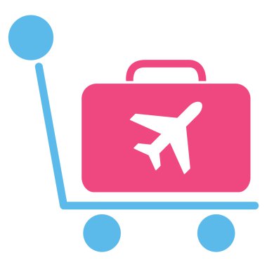 Bagaj Trolley Düz Simgesi