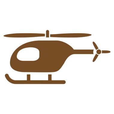 Helikopter düz simgesi