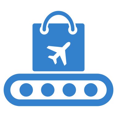 Bagaj konveyör düz simgesi