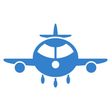 Kargo uçağı düz simgesi